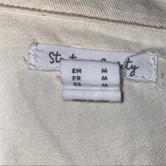 Cream Coloured Denim Jacket - Picture 4 of 4